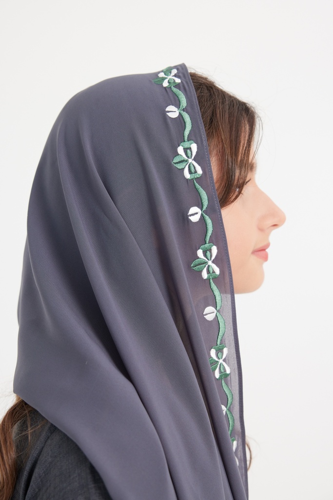 A16 Green Bows Abaya